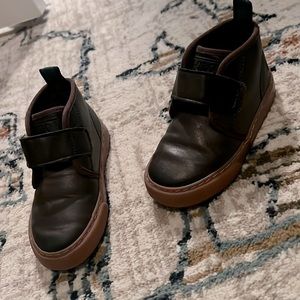 Toddler polo strap shoes.